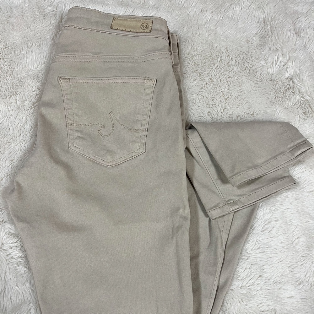 AG Adriano Goldschmied, Tan, Straight Long Jeans, 25R